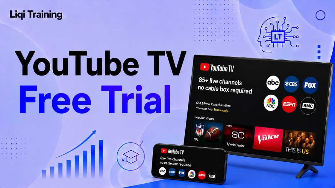 Image; YouTube TV free trial promotion for YouTube TV Free Trial Guide - Eligibility, Current Offers, Promo Codes, and How to Claim Them: Liqi Training