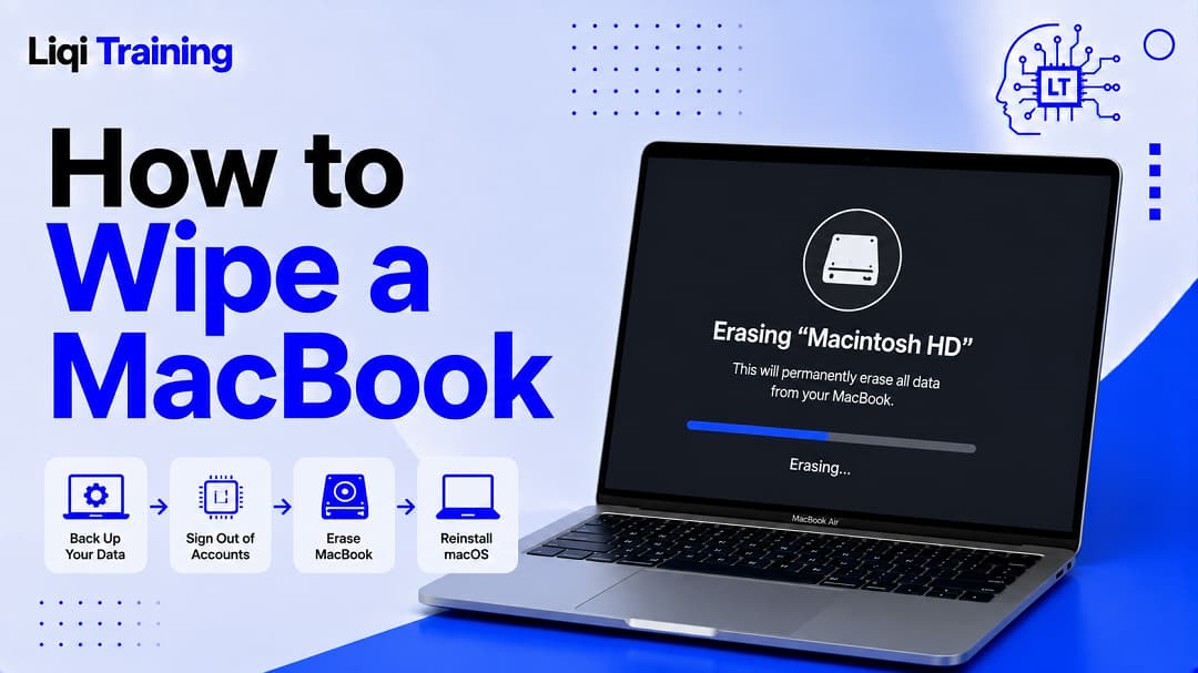 Image; How to Wipe a MacBook Before Selling or Giving It Away - Liqi Training